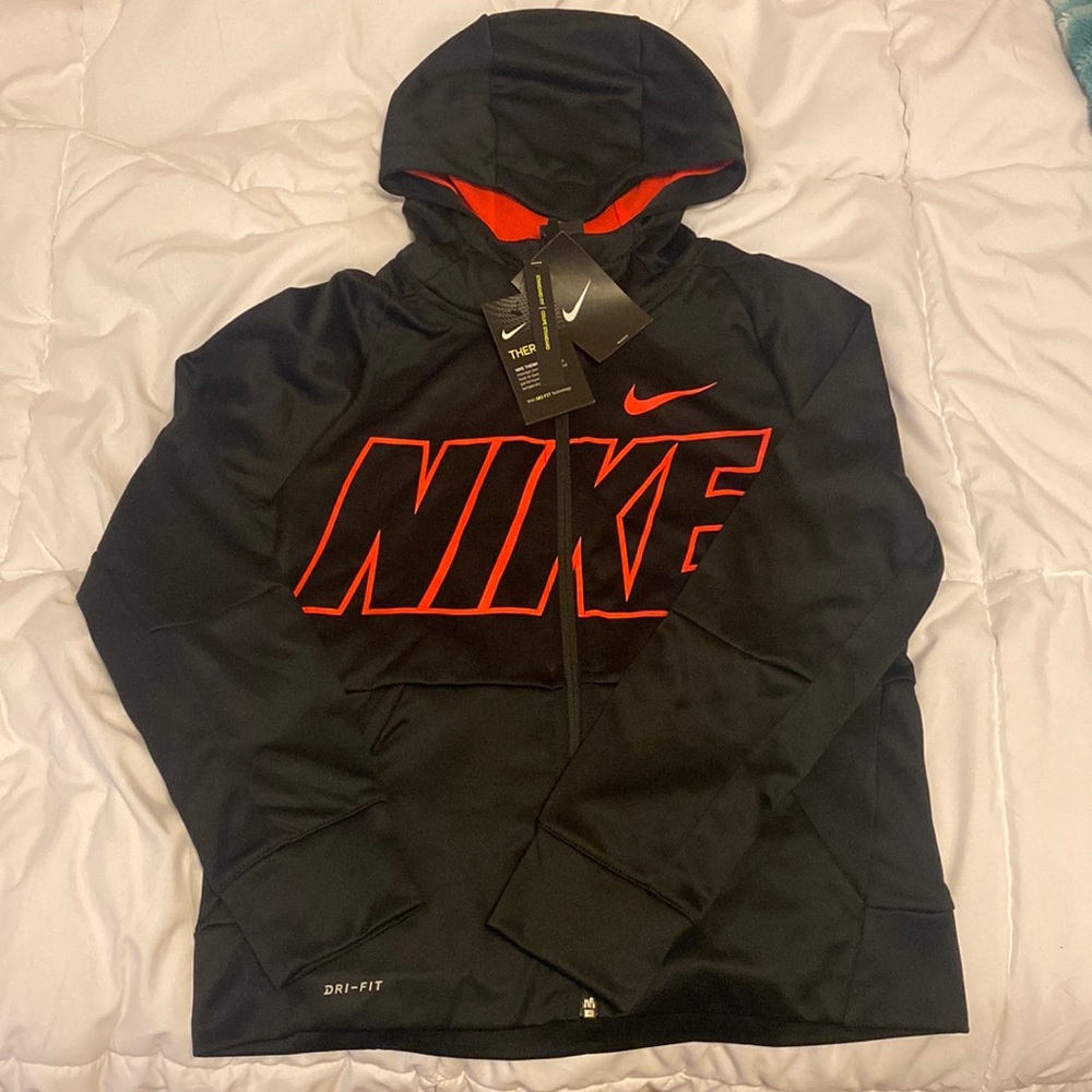 Neon Nike Zip up hoodie